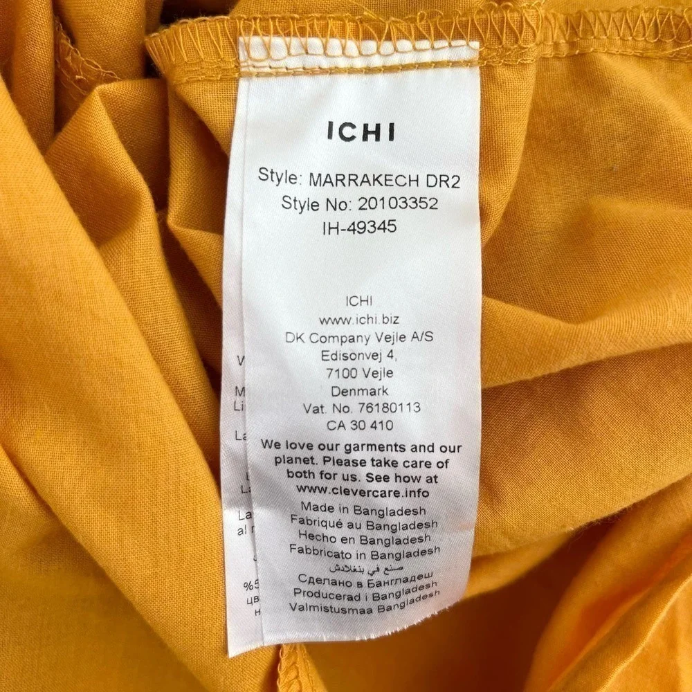 Ichi Marrakech Off-The-Shoulder Ruffle‎ Dress in Yellow, Size XS - Picture 12 of 14